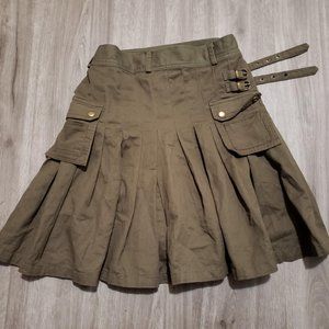 army green goth from european company "scarlet darkness" midi / mini skirt